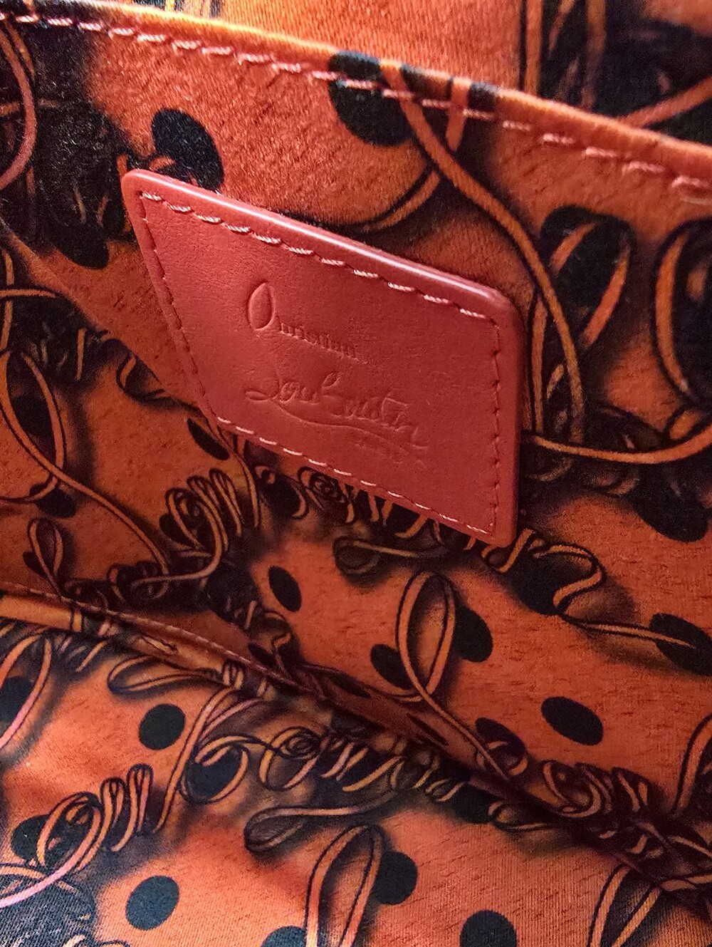 🔥RARE🔥 Christian Louboutin Tote Bag with Red Embroidered Flamenco Motif - Picture 15 of 16